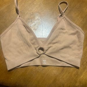 aerie ringed bralet size small in tan